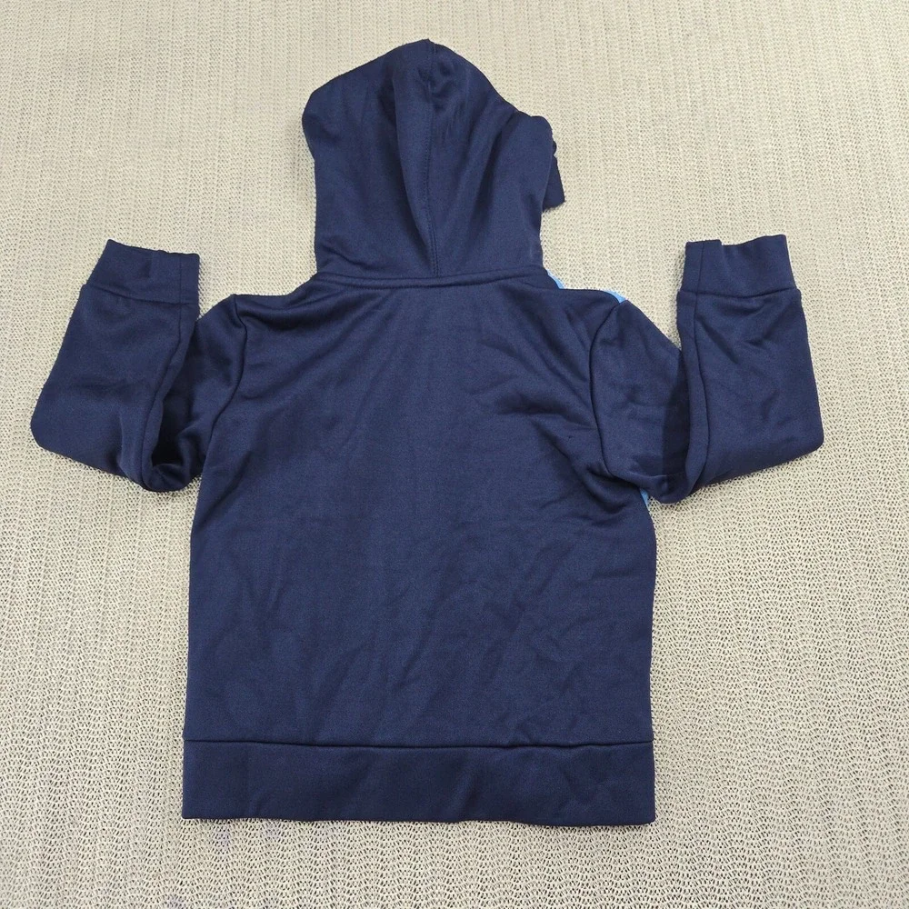Nike Hoodie Sweatshirt Kids Toddler Size 3T Blue Full Zip Swoosh Logo Dri Fit